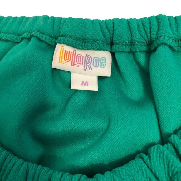 Off The Shoulder Green Midi Cici Dress With Ruffle Hem & Overlay LuLaRoe Size M - Picture 8 of 10